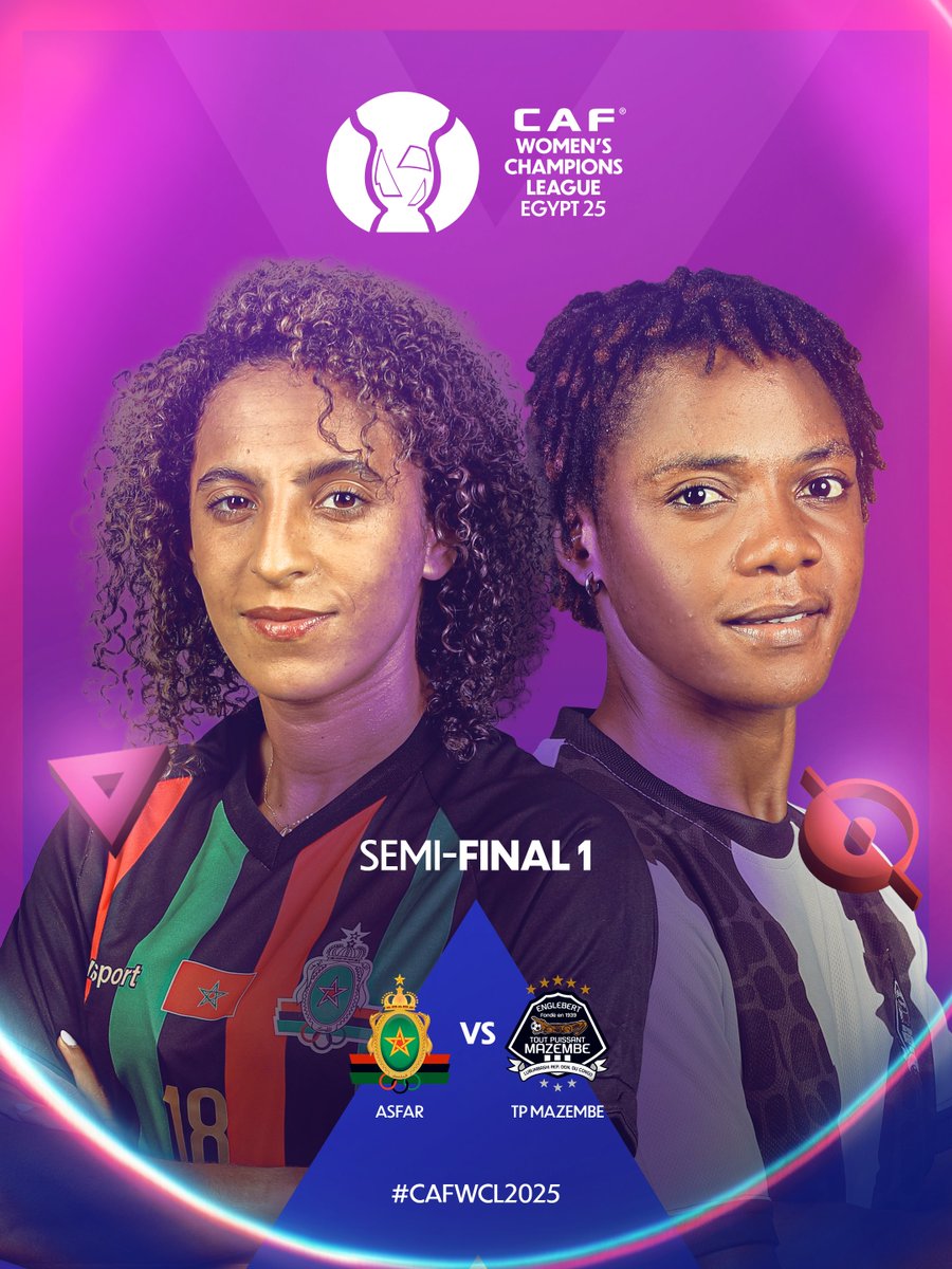 🇲🇦 ASFAR 🆚 TP Mazembe 🇨🇩

A massive semi-final thriller is on the horizon, who reaches the final?

#CAFWCL2025