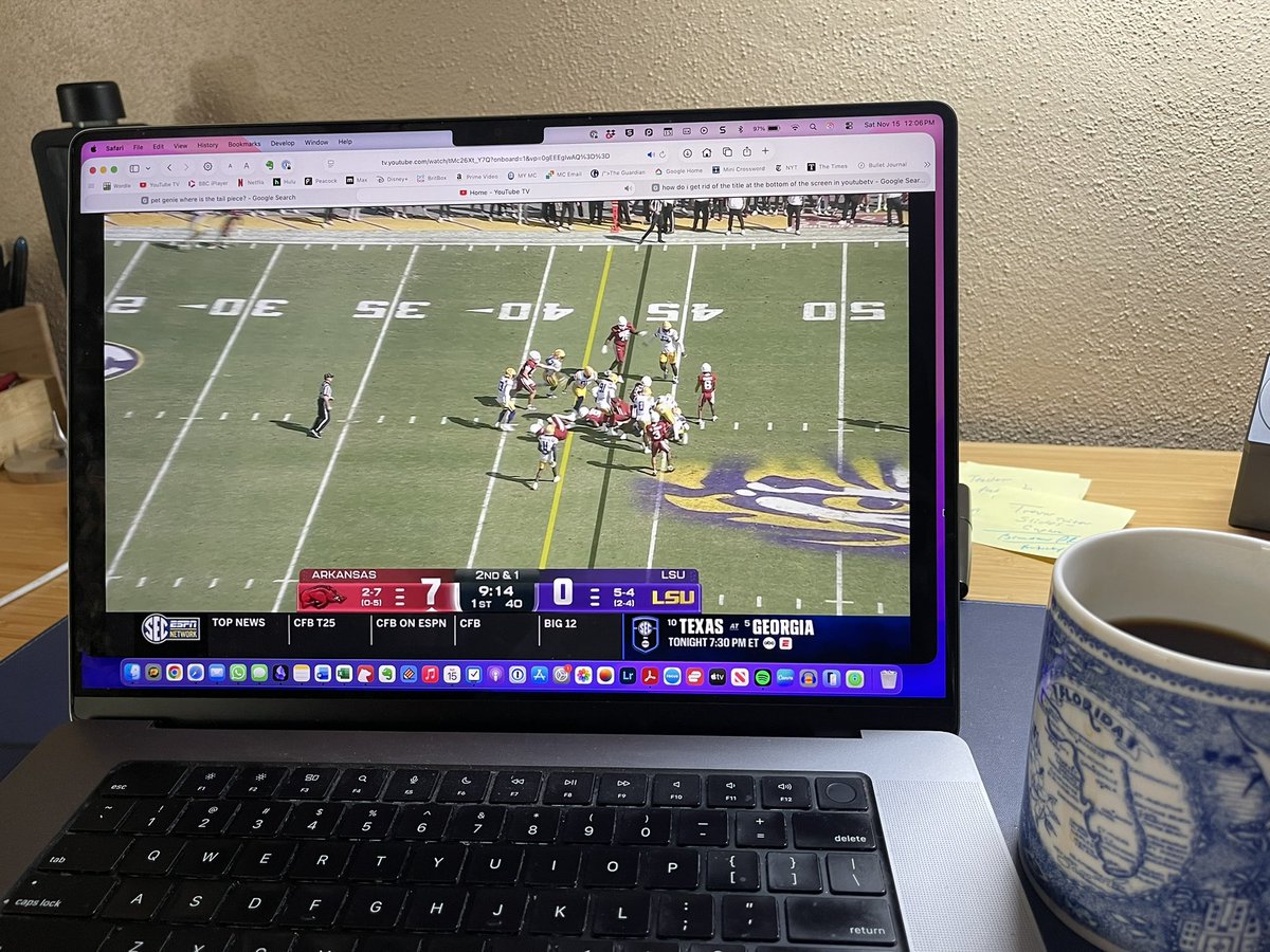 An 11:45 morning start and coffee for LSU football is nothing short of an abomination. As this start also shows.