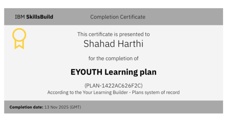 Shahdlifee's tweet image. #IBMSkillsBuild
الحمدلله على التمام🌟🌟