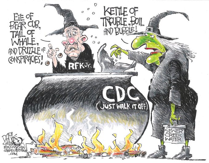 LA Times: Health officials say a person in the state of Washington has a case of bird flu virus.  The virus circulating in dairy cattle in North America is one mutation away from being able spread easily between people.

This should be fine.😳
#TrumpisaNationalDisgrace