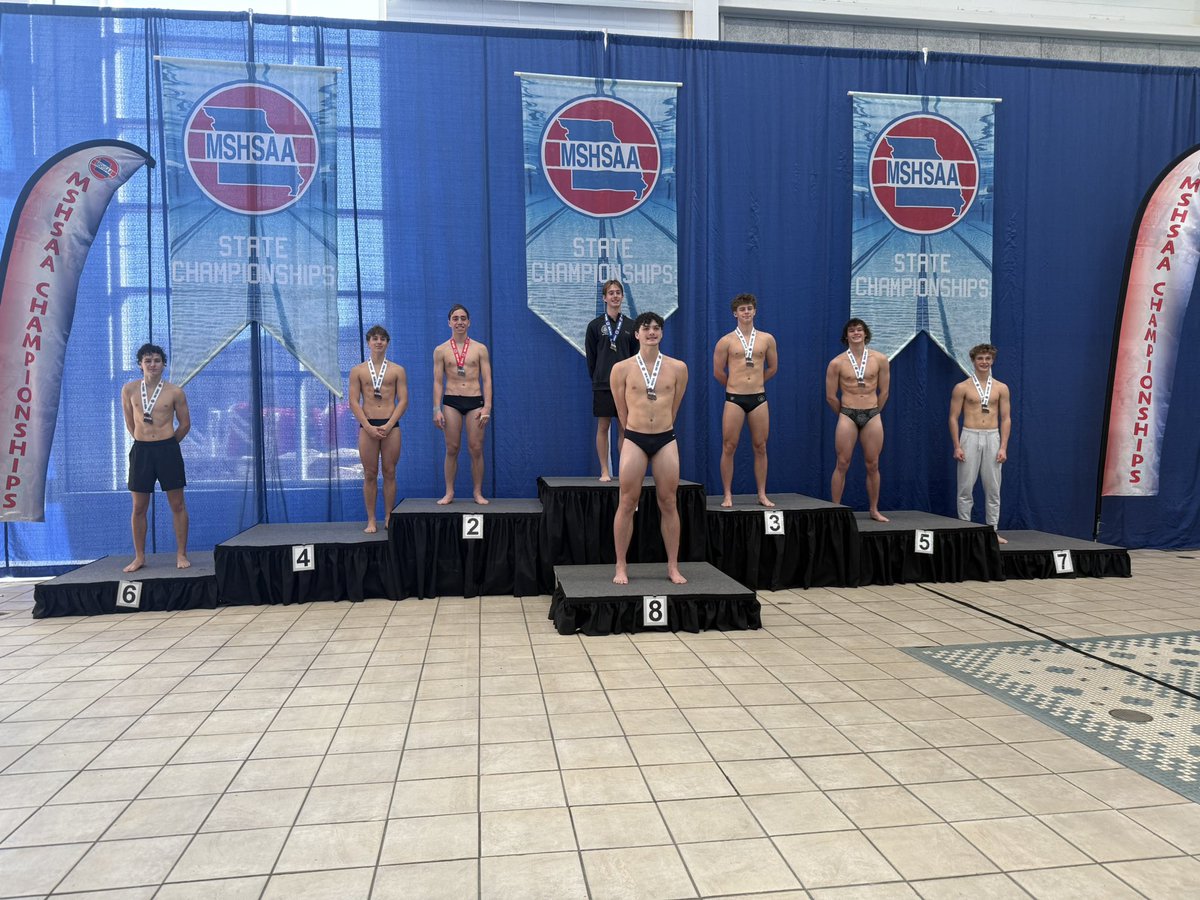 LibsSwimTeam's tweet image. Congratulations to Elijah quest for finishing 6th Place in Diving at MSHSAA Class 2 State Meet!