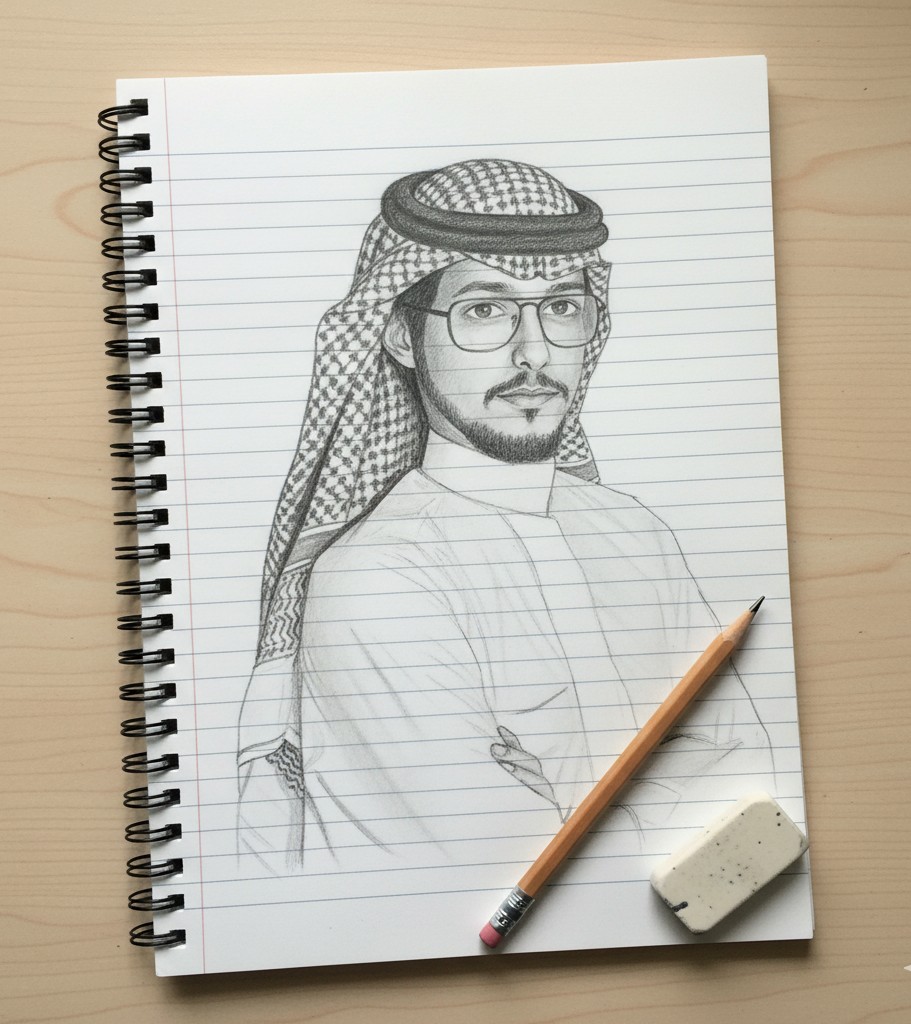 <a href="/JamalBander/">جمال بندر</a> 
السلام عليكم معك فاطمه تشرفت برسم لوحه فنيه جمال بندر 
عملت لك رسمة لصورتك وإن شاء الله تعجبك 🙏🏻
وأتمنى تعطيني هدية بسيطة دعم  وتشجع لأن مصدر رزقي أنا وعائلتي  من ورئ الرسم 💚💚