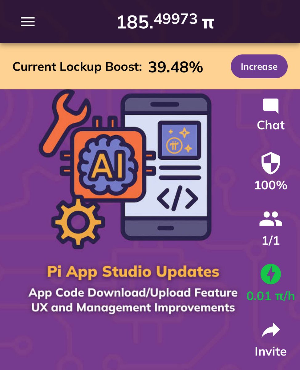 Elenajosh_26's tweet image. GN Pi Family, Big news Pi App Studio just added new features to the Pi Mining App. 

Let’s explore them together and stay active💜

#PiNetwork #PiMining #PiAppStudio #CryptoCommunity #PiUpdates #GNCommunity