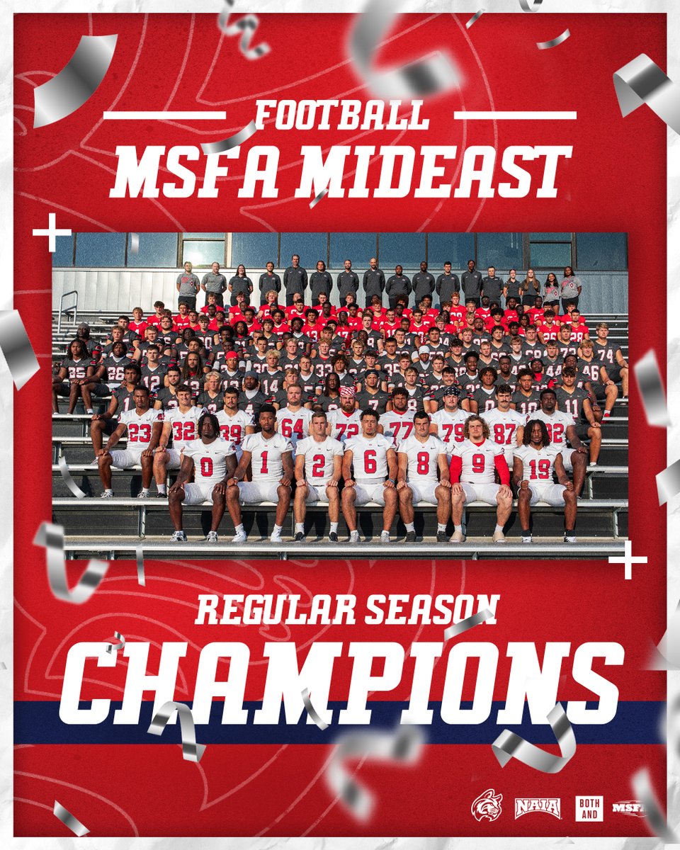 🏆 MSFA MIDEAST CHAMPS 🏆

<a href="/IndWesleyan_FB/">Indiana Wesleyan FB</a> claims the 2025 MSFA Mideast Championship with a undefeated 5-0 record! This is the program's fourth-straight conference title and an automatic bid to the NAIA Football Championship Series! 🏈

📰 IWUWildcats.com

#BothAnd