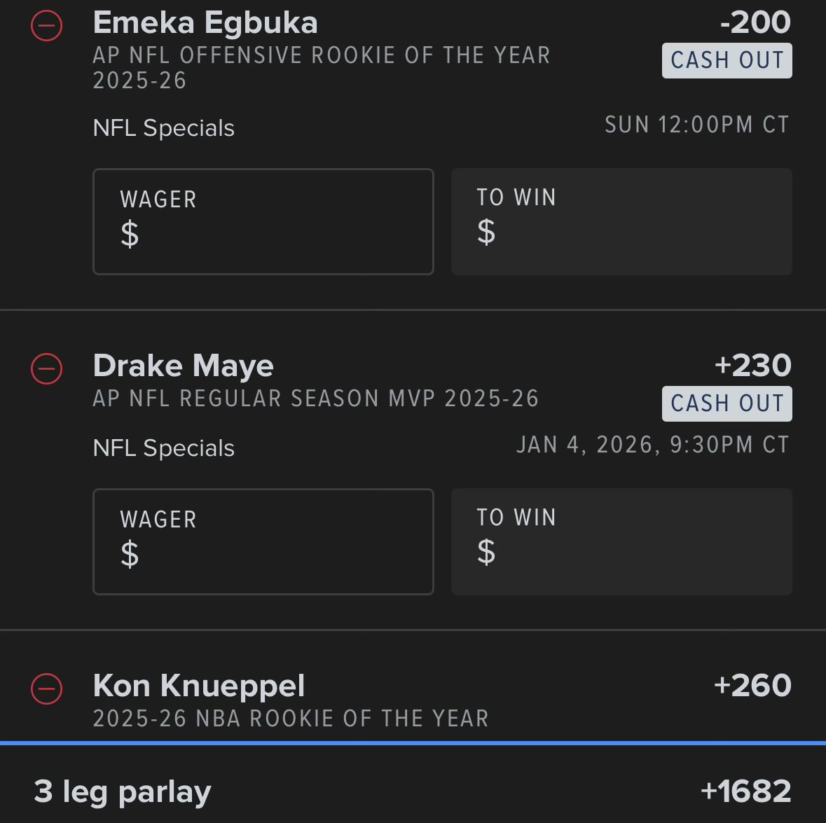 odds way down, hopefully yall seen this in time