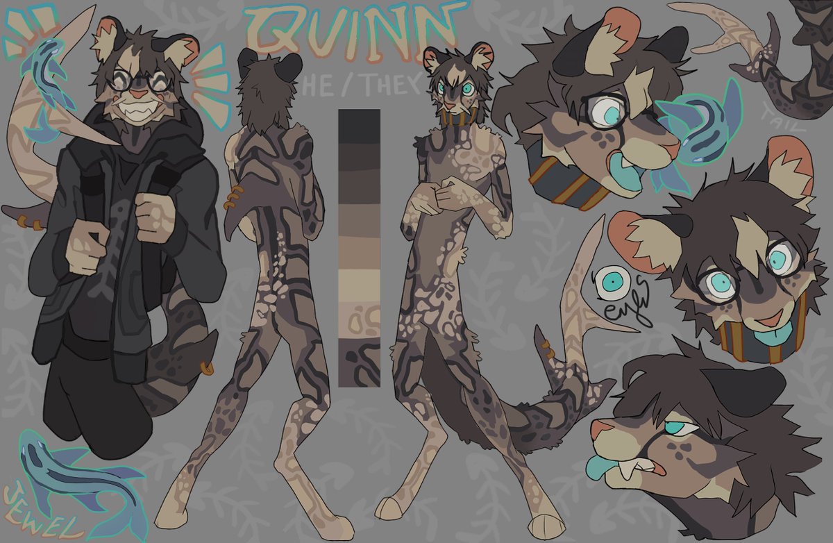 Custom OC design comm of a shark feline ..THIS WAS FUN . I love to make these hybrids