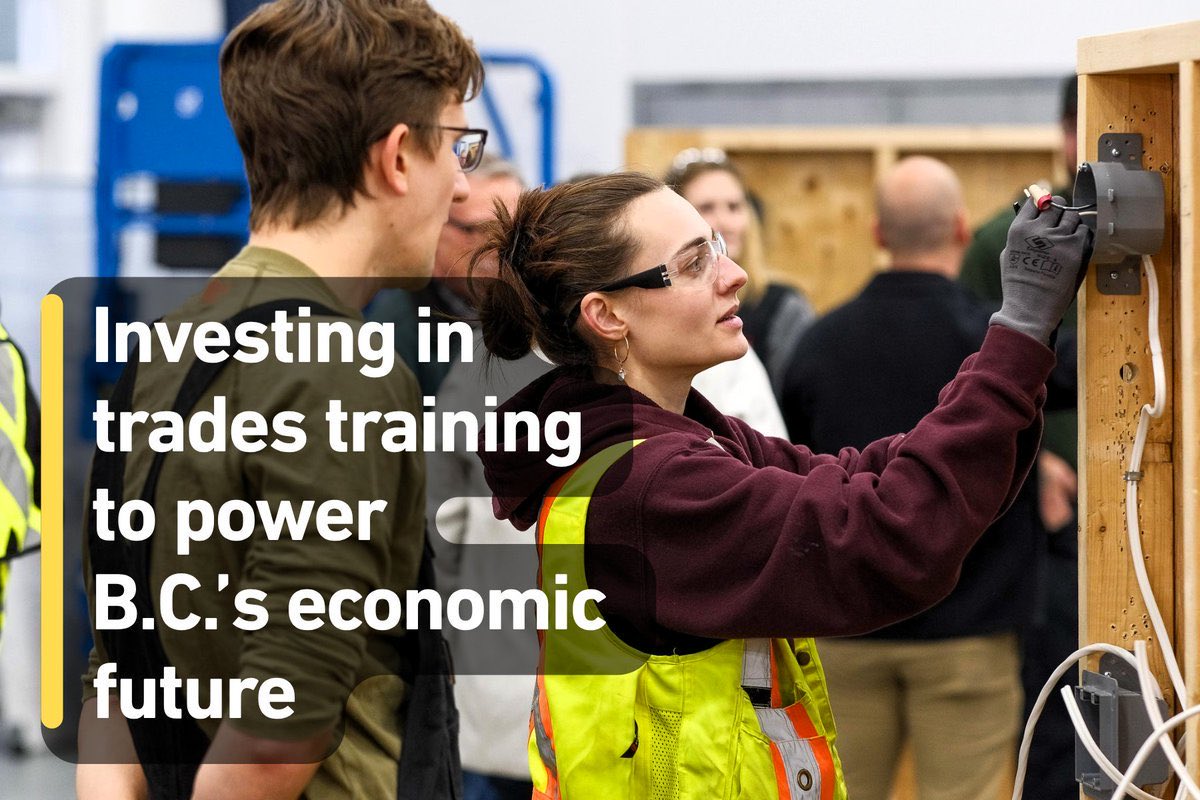 Nearly half of Canada's major projects are in B.C.

That's why we're investing $241M in trades training so British Columbians will have the skills for the jobs of today and tomorrow.

You’ll be hearing more about our plans to grow the economy &amp; create jobs in the days ahead.

1/2