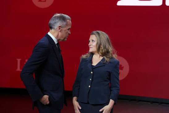 wealthmoose's tweet image. 🇨🇦 The Chrystia Freeland “Special Ukraine Envoy” saga gets weirder the more you look at it:

• MP salary: $210K
• Envoy top-up: +$20K
• Budget: $0
• Staff: 0
• Job created by… her kid’s godfather, PM Mark Carney

So let’s recap:

A no-budget, no-staff, no-mandate “position”…