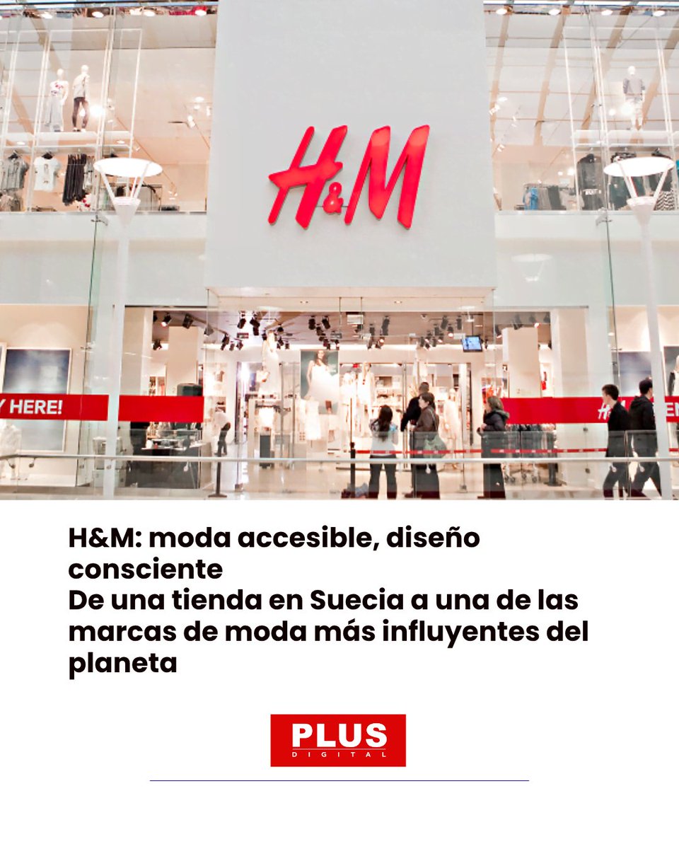RevistaPLUSPY's tweet image. 👗 H&amp;amp;M combina diseño, accesibilidad y sostenibilidad para construir el futuro de la moda.

Desde Suecia al mundo, demuestra que el estilo también puede ser responsable.

💬 “La moda del mañana será circular, digital y consciente.” — H&amp;amp;M Group

#HM #ModaSostenible #Innovación