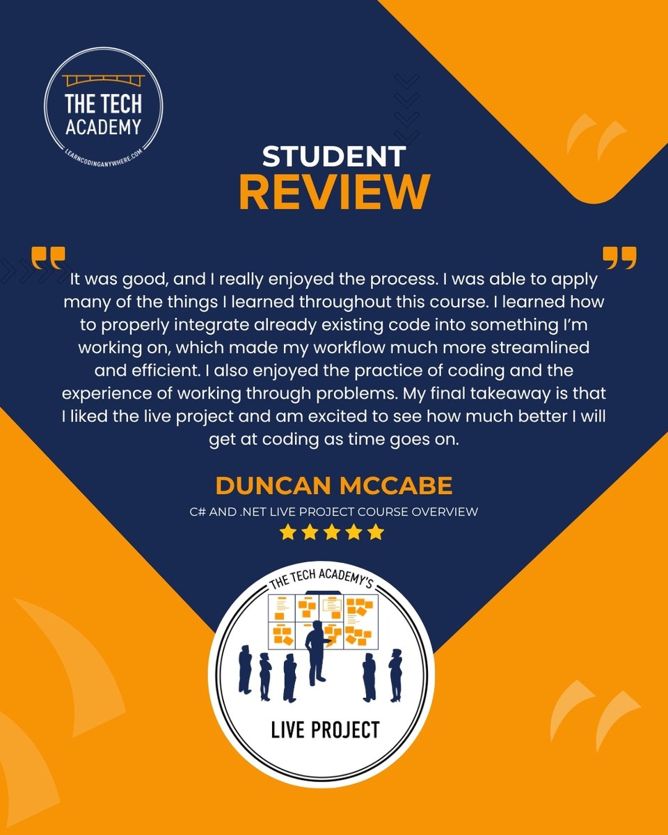 TheTechAcad's tweet image. Hands-on learning makes all the difference. 💻

Get started with us today: learncodinganywhere.com

#CodingJourney #BootcampExperience #thetechacademy #learntocode #codeschool #careerchange #transitionintotech #onlinecodingbootcamp #softwaredev