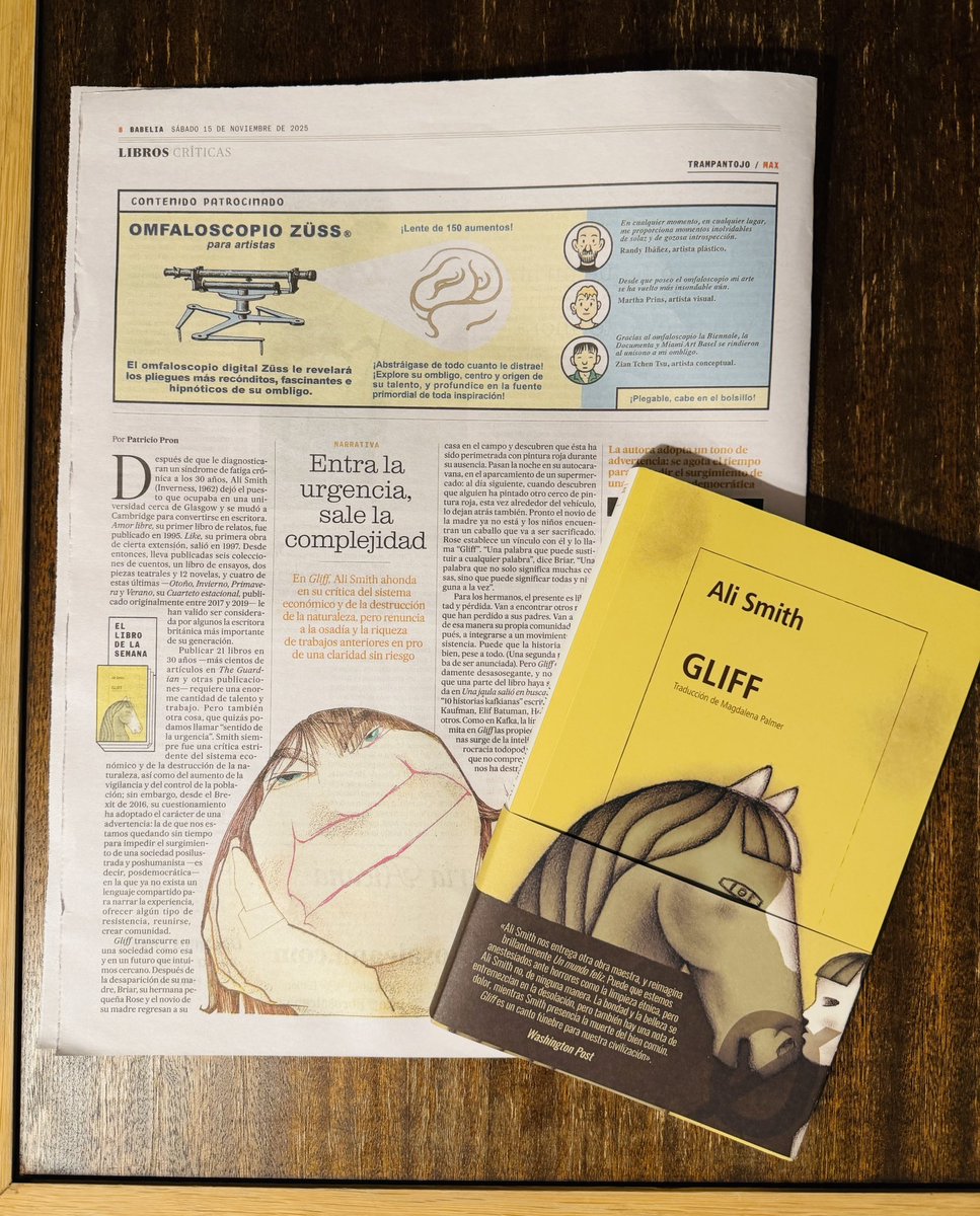 Nordica_Libros's tweet photo. Nos ha hecho mucha ilusión ver que «Gliff», la última novela de Ali Smith, es el Libro de la Semana de @babelia_elpais . Estupenda reseña de @Patricio_Pron .
#alismith
#gliff
#librosrecomendados
#escocia
#distopia https://t.co/OjrbkhZudH