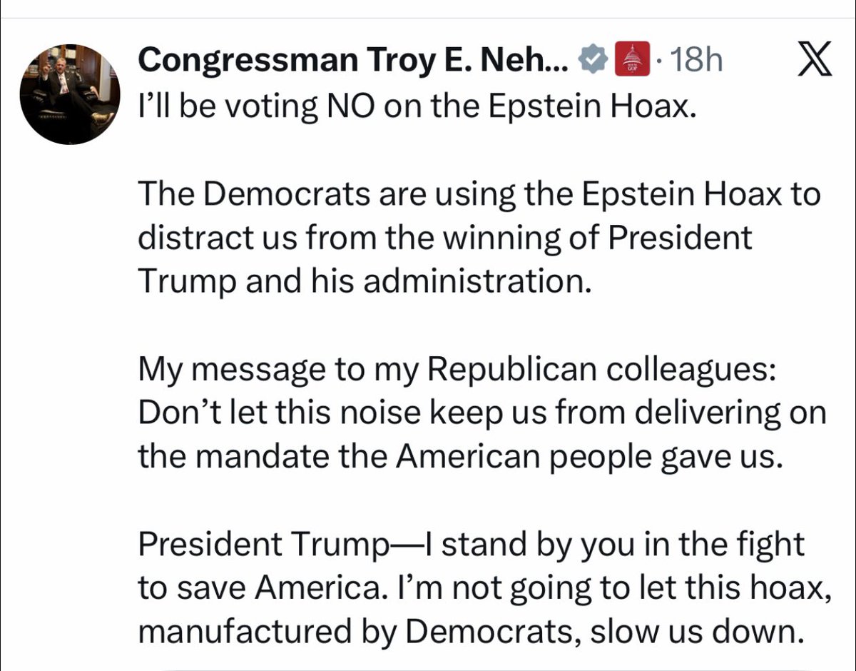 There’s no place in America as reprehensible as TX. What an absolute wasteland, filled with deranged troglodytes who elect the most despicable politicians they can find outside of FL— like Congressman Troy Nehls, who should be shunned— except that Texans are all just like him.