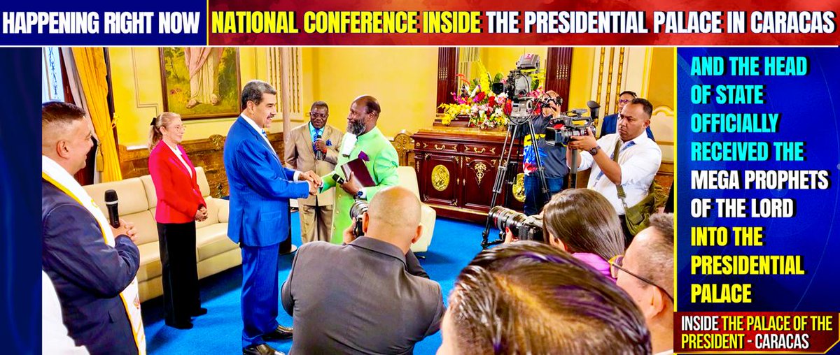 Gkituyi's tweet photo. @Prophet_DrOwuor @NicolasMaduro Such a blessed Nation who honours the Messengers of Yahweh. https://t.co/vBU7CDzGTx