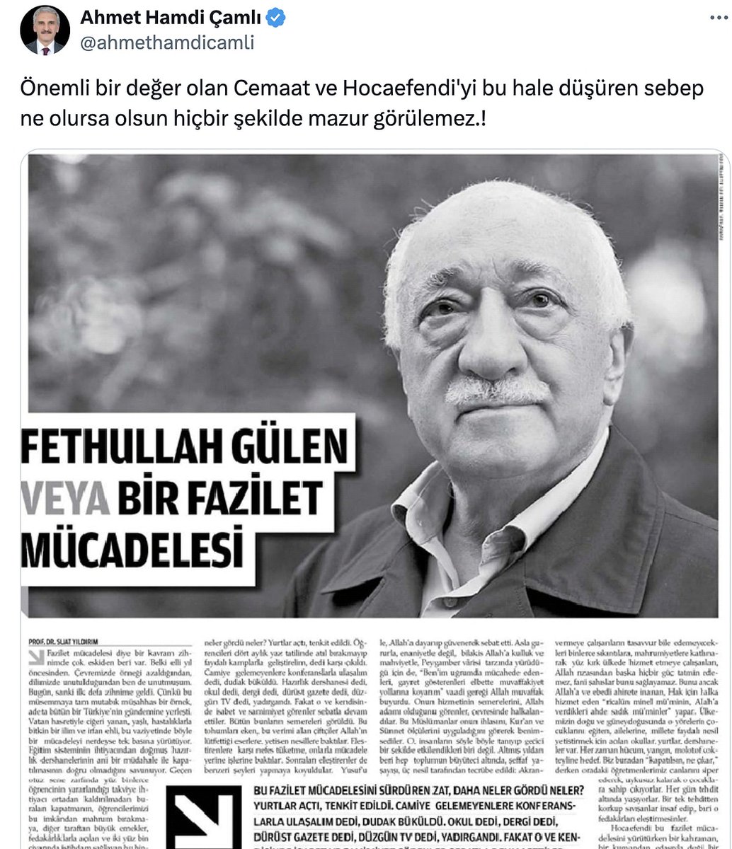 CanKemaly418's tweet photo. @ahmethamdicamli Fethullah'a "Hocaefendi" diyen birisinin şehit anasına dil uzatması şaşırtmadı. https://t.co/ZBJ7PJDIRg