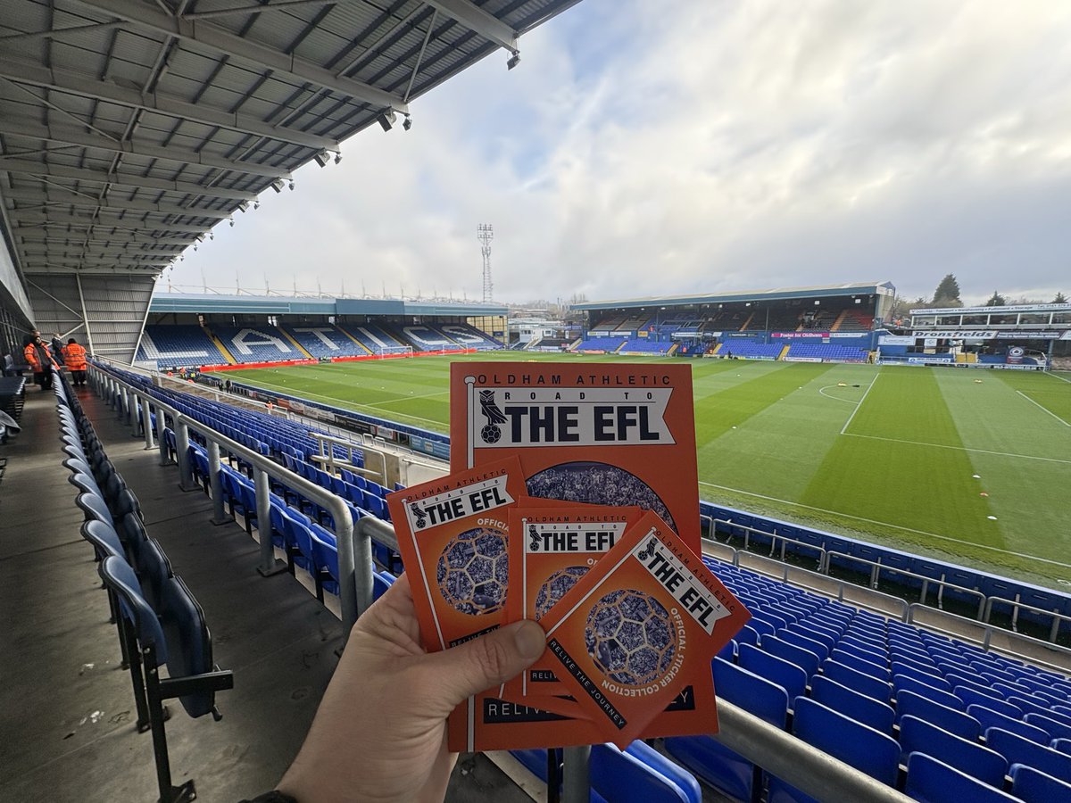 aroundgroundsss's tweet image. What a brilliant idea the @_OASF have done. 

Road to the @EFL 

Created their own sticker album with stickers packs from the two playoff wins and Wembley win.

Relive the journey with 40 stickers including 6 shinnies. 

Of course I had to get the album and 8 packs 

#oafc