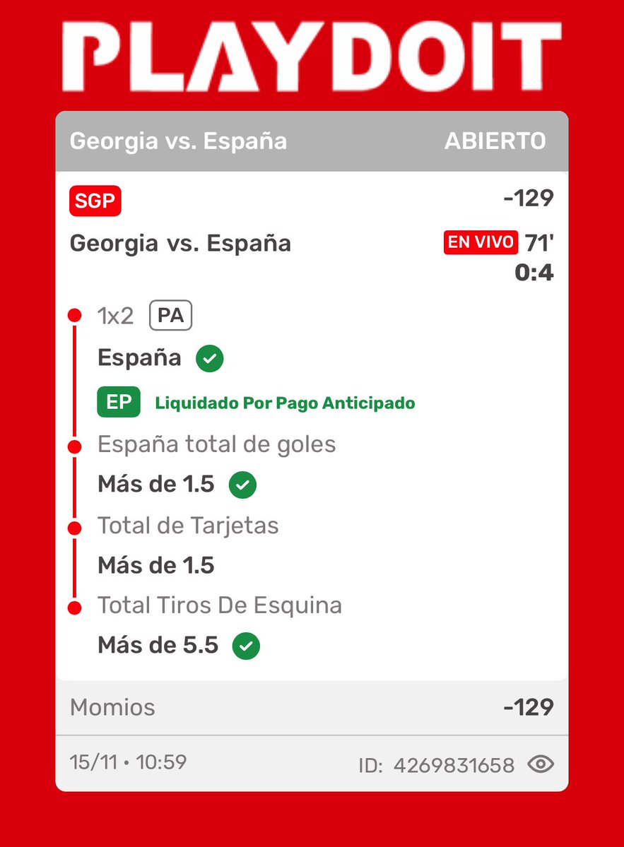 UnSimpleCantor's tweet image. Estamos a una tarjeta del color que quieran para cobrar esta apuesta.