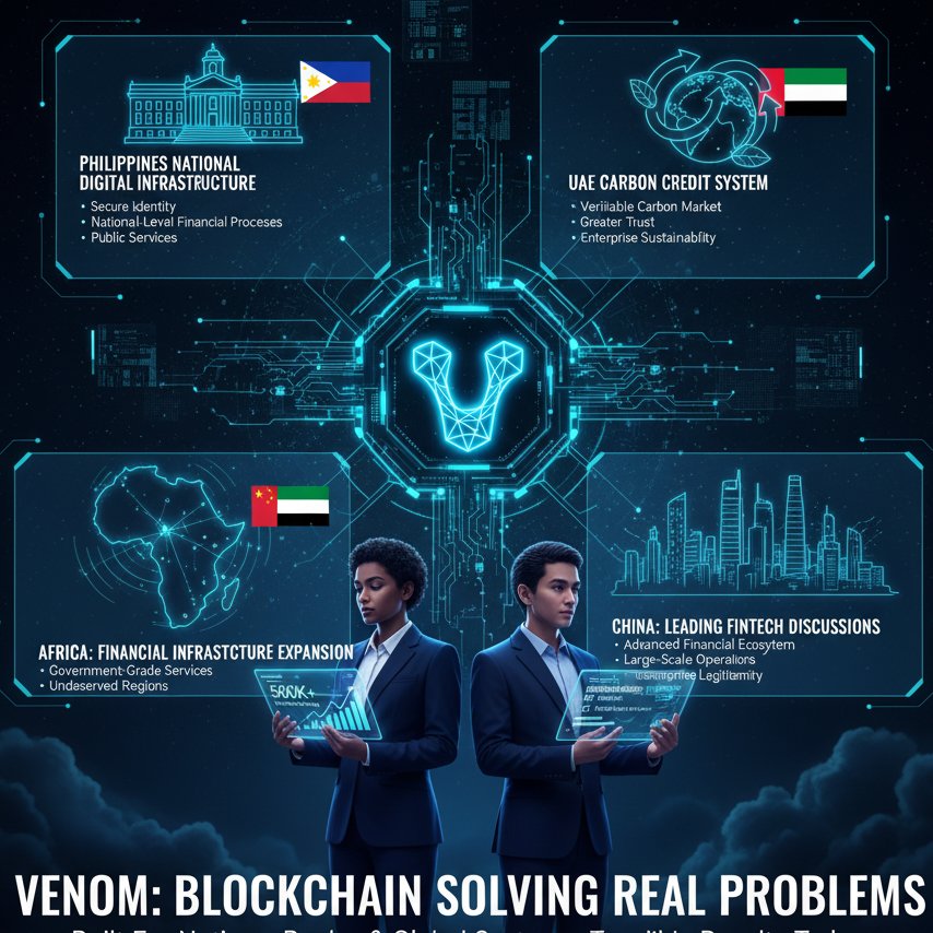 Venom: Blockchain that actually solves real problems, not sells empty promises.

<a href="/VenomFoundation/">Venom Foundation</a> 
For years, we’ve heard the same tune from blockchain projects, scalability, low fees, enterprise-friendly. Yet when it comes to real world deployment, most fail to go beyond the