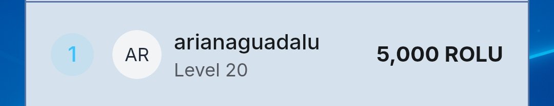 it’s crazy how @/arianaguadalu keeps securing that No.  1 spot!

Daily 5,000 ROLU? That’s wild 🔥

That daily commitment deserves applause 👏🏻

You’ve got the same potential. Keep pushing your streak and you could pass everyone. The leaderboard is waiting for your name 🚀
#Rolu