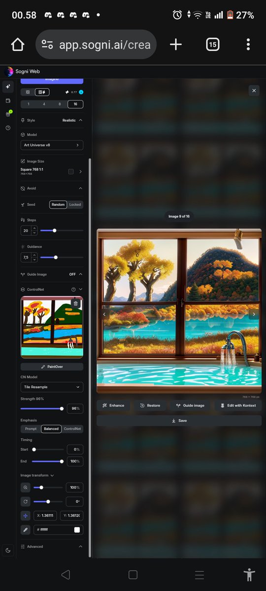 karinparamitha's tweet photo. hello everyone!
i’m joining the “through the window – fall challenge” from @Sogni_Protocol ✨🙋
the steps are the same as the ones i posted in the screenshots~ https://t.co/EwvD83B2pO