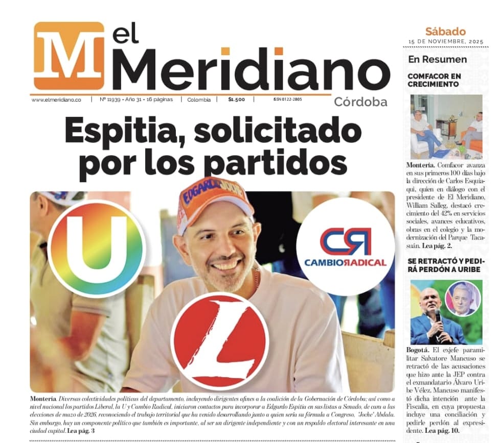 CazaNoticias11's tweet image. Todos quieren con #EMEC, si señores después del respaldo de @zjattin al dr @EdgardoEspitia, son muchos los partidos políticos y candidatos que hoy le coquetean al exgerente de ciudad de Montería, #Papi cómo lo conocen sigue #DandoFuete y se perfila como seguro Senador.