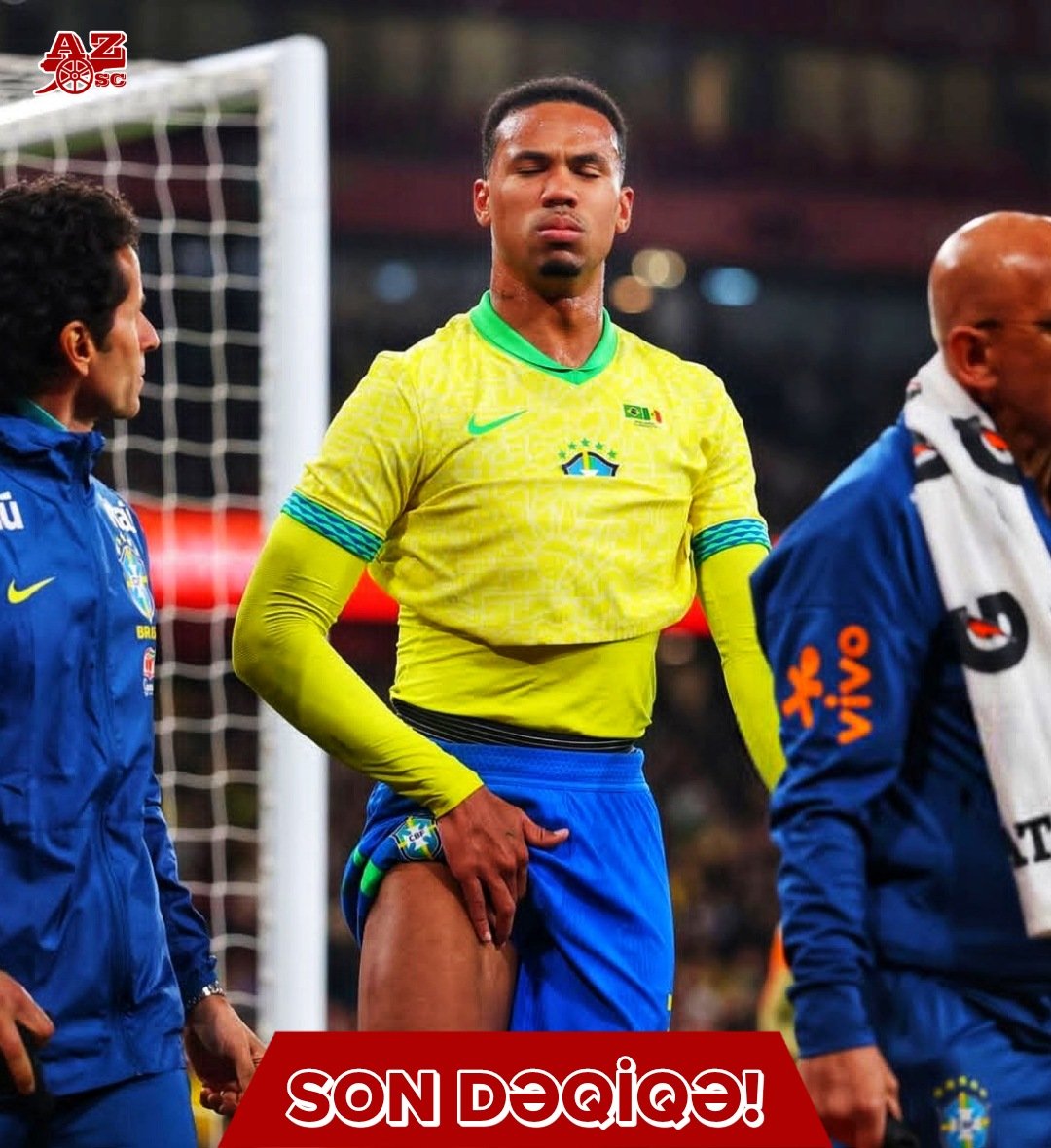 🚨 SON DƏQİQƏ! Gabriel, Braziliya və Senegal arasında yoldaşlıq matçında zədələnib!