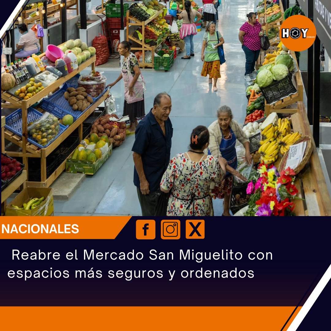 hoycomsv's tweet photo. Desde temprano, el #MercadoSanMiguelito volvió a llenarse de vida al recibir a cientos de salvadoreños que llegaron a conocer sus renovadas áreas. 🛍️✨
@alcaldia_ss
#MercadoSanMiguelito #SanSalvador #Reapertura #ComprasSV #ComercioLocal #Renovación #EspaciosSeguros
📝AZ https://t.co/S5Ndc8dEDQ