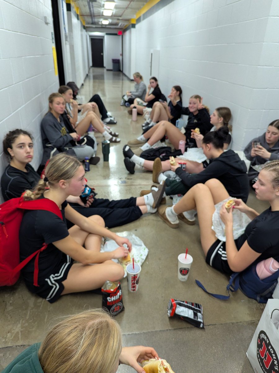 Getting some nourishment after a hard morning of scrimmages at CR Kennedy. Go Trojans!