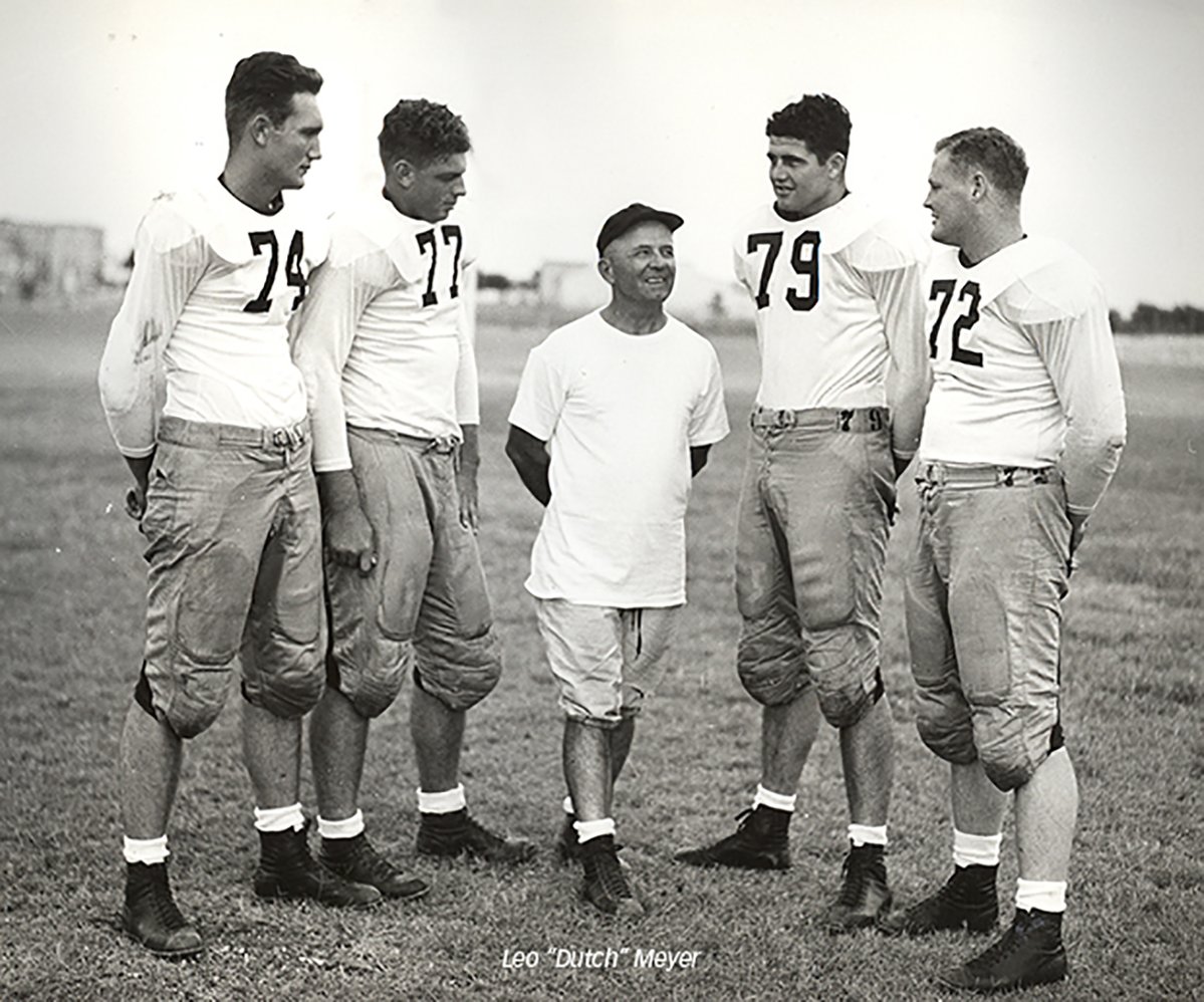 Leo Robert “Dutch” Meyer (1898–1982) is one of the most iconic figures in TCU football history. A native of Ellinger, Texas, he joined TCU (then in Waco) as a waterboy at the age of eleven and later became a three-sport athlete, earning 11 varsity letters.

After graduating in