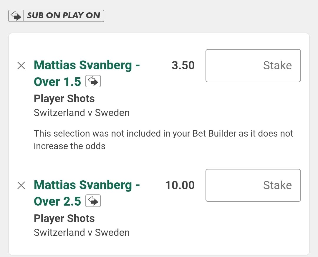 cashingpropss's tweet image. International Prop Bet 

🇨🇭Switzerland vs Sweden 🇸🇪

Mattias Svanberg Over 1.5 Shots 
@ 3.50

Mattias Svanberg Over 2.5 Shots 
@ 10.00

Bookies weren't expecting Svanberg to start here , however it looks like he's going to be playing at ST or CAM which is much more advanced than…
