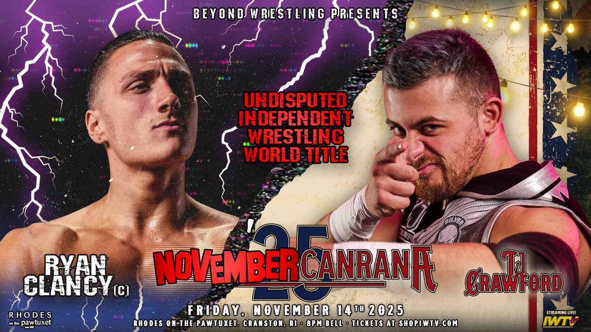 Now On Demand

<a href="/beyondwrestling/">Beyond Wrestling</a> Novembercanrana

<a href="/FancyRyanClancy/">“Fancy” Ryan Clancy | 「ファンシー」ライアン・クランシー</a> v <a href="/TJCWrestling/">TJ Crawford</a>
<a href="/bearbronsonBC/">Bear Bronson</a> <a href="/the_gnomie/">Gabby Forza</a> v <a href="/AtrocityKrule/">Krule</a> <a href="/ShotziTCB/">Shotzi</a>
<a href="/TheBobbyOrlando/">Bobby Orlando</a> v <a href="/DijakFYE/">DONOVAN DIJAK</a>
<a href="/AllieKATCH/">ALLIE KATCH アリー・キャッチ</a> v <a href="/GatubelaMxli/">Gatubela Mxli</a>
<a href="/kyliealexxa/">Kylie👸🏼 The PPD💌</a> v <a href="/leighlaurel/">Lady Leigh</a>
+ Eddie Kingston &amp; more!

independentwrestling.tv/player/OK7nMzB…
