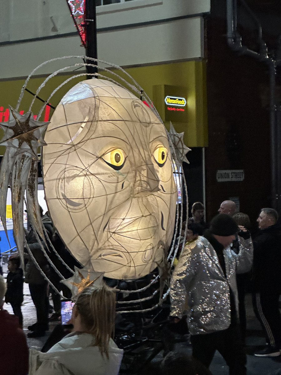 pitheadbaths's tweet image. The &quot;Light Up Leigh&quot; parade today, Started 4:30 Leigh Miners Welfare Institute, moving through the town centre #Leigh #LightUpLeigh