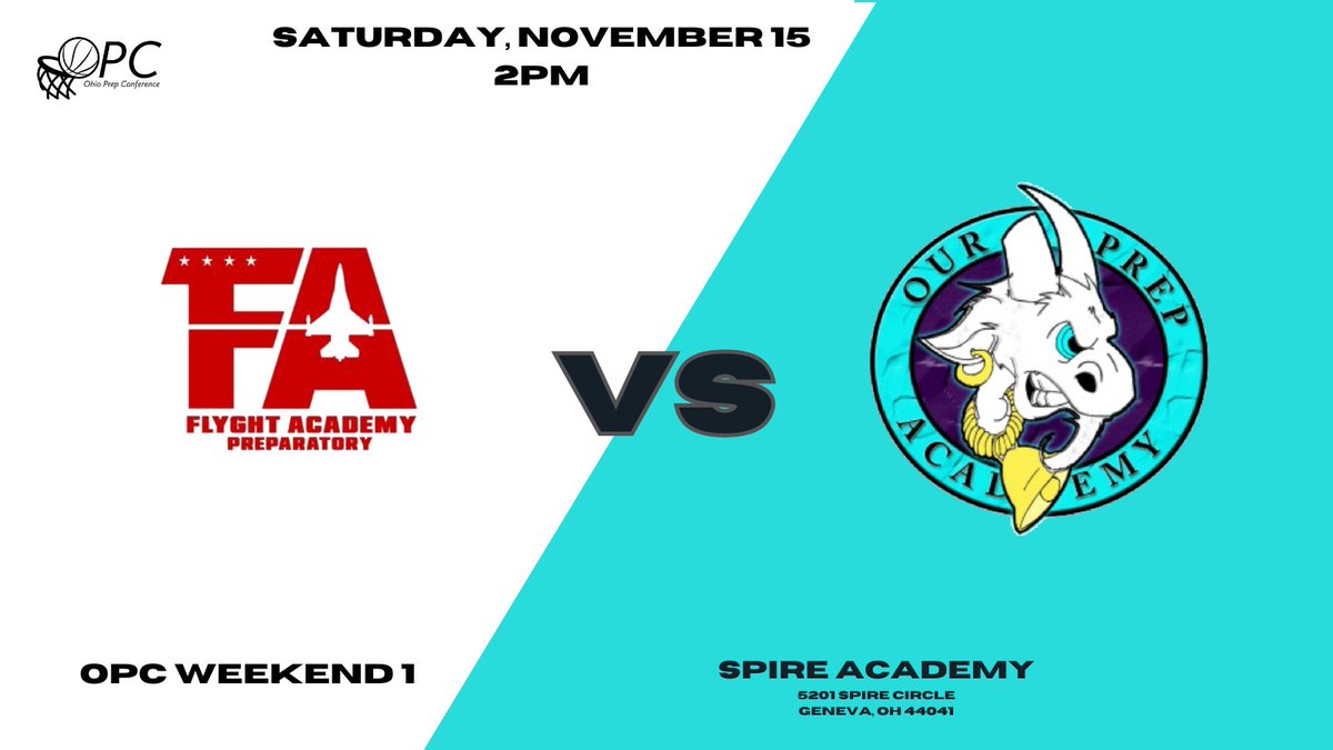 Our first OPC Weekend Matchup is between Flyght Academy and OUR Prep!

Both teams look to make a statement this weekend in conference play for their first OPC matches of the season.

📺 : fan.hudl.com/usa/oh/geneva/…