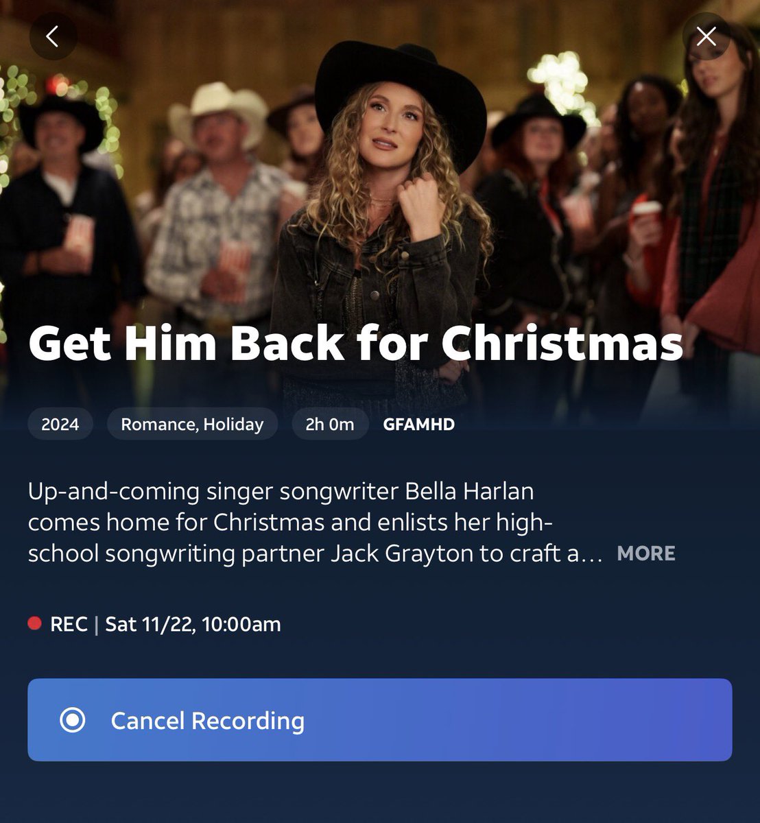 Get Him Back For Christmas on <a href="/GAfamilyTV/">Great American Family</a> next Saturday November 22 @ 10:00am! 

<a href="/TheCarlosPena/">Carlos PenaVega</a> <a href="/alexavega/">Alexa PenaVega</a> ❤️