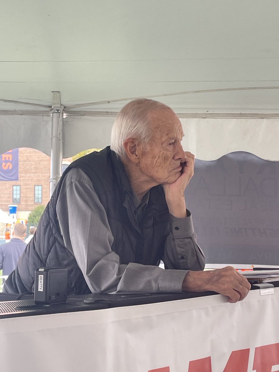 A man waiting for a football game to start. #Illini
