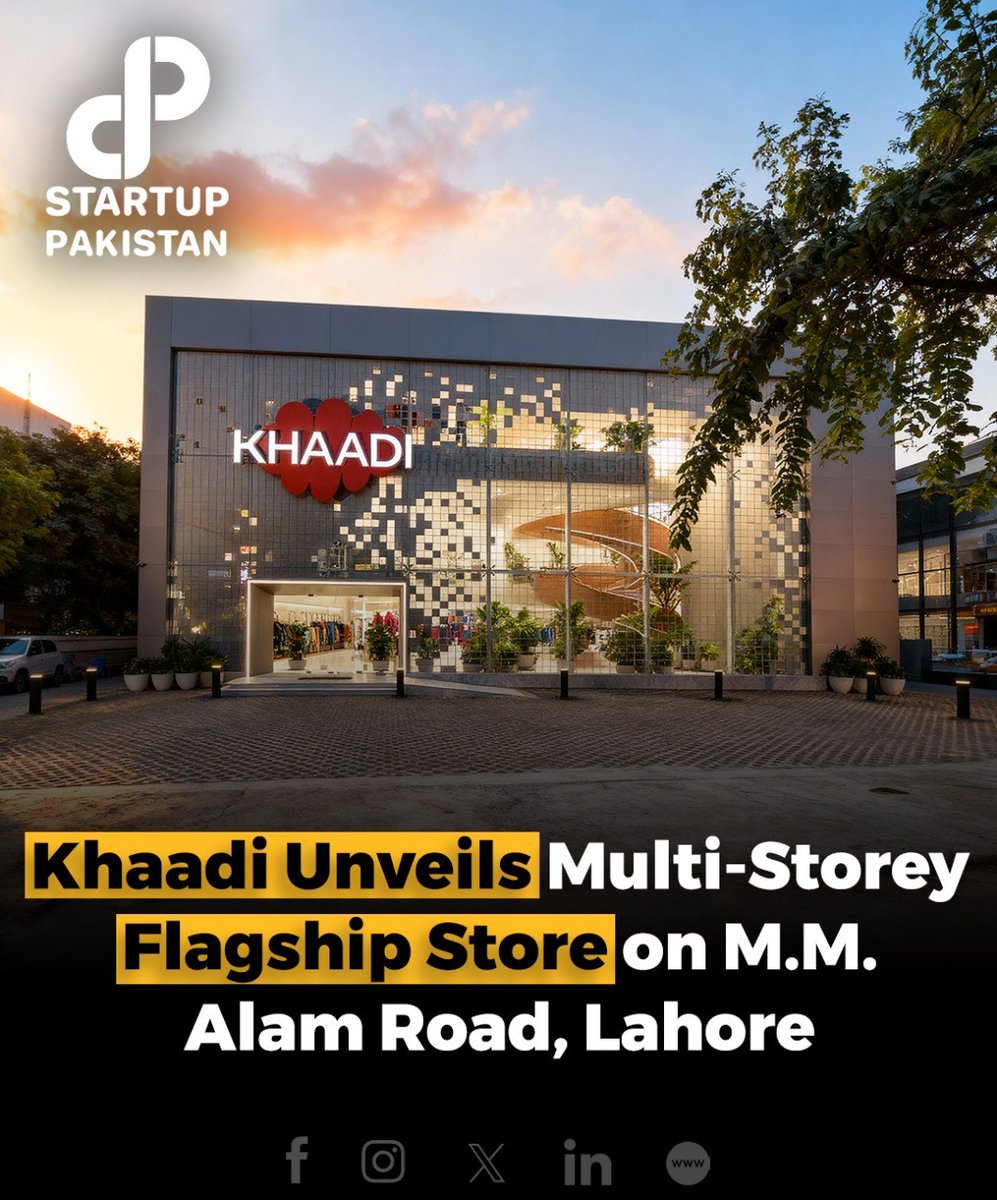 PakStartup's tweet image. khaadi has officially opened its multi-storey flagship store on Main M.M. Alam Road, Gulberg, Lahore, offering shoppers a premium and expansive retail experience.

#Khaadi #FlagshipStore #LahoreShopping #MMAlamRoad #FashionExperience #ReadyToWear