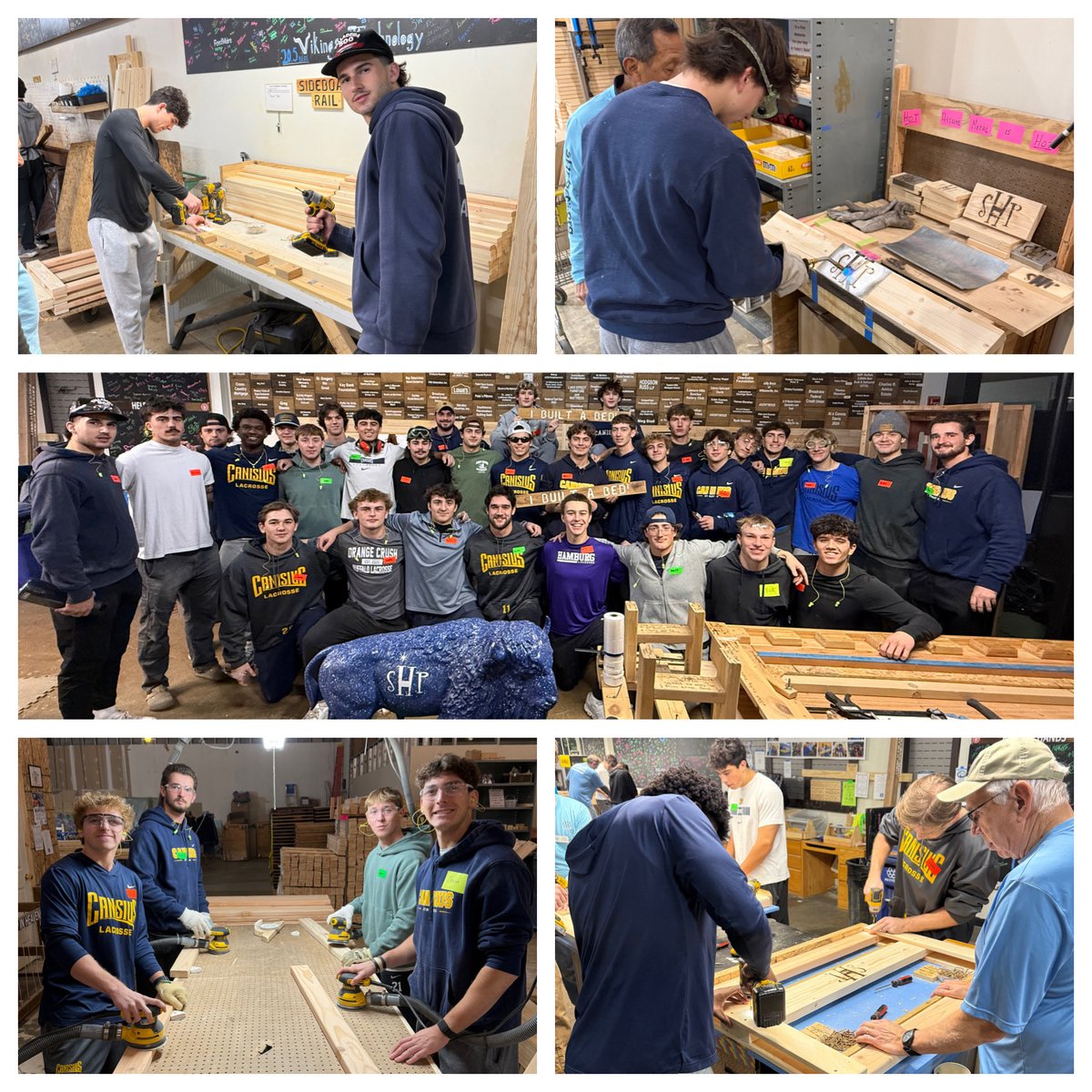 A great morning building 48 beds for those in need locally! Always a great day with <a href="/SHPbeds/">Sleep in Heavenly Peace</a> #Griffs