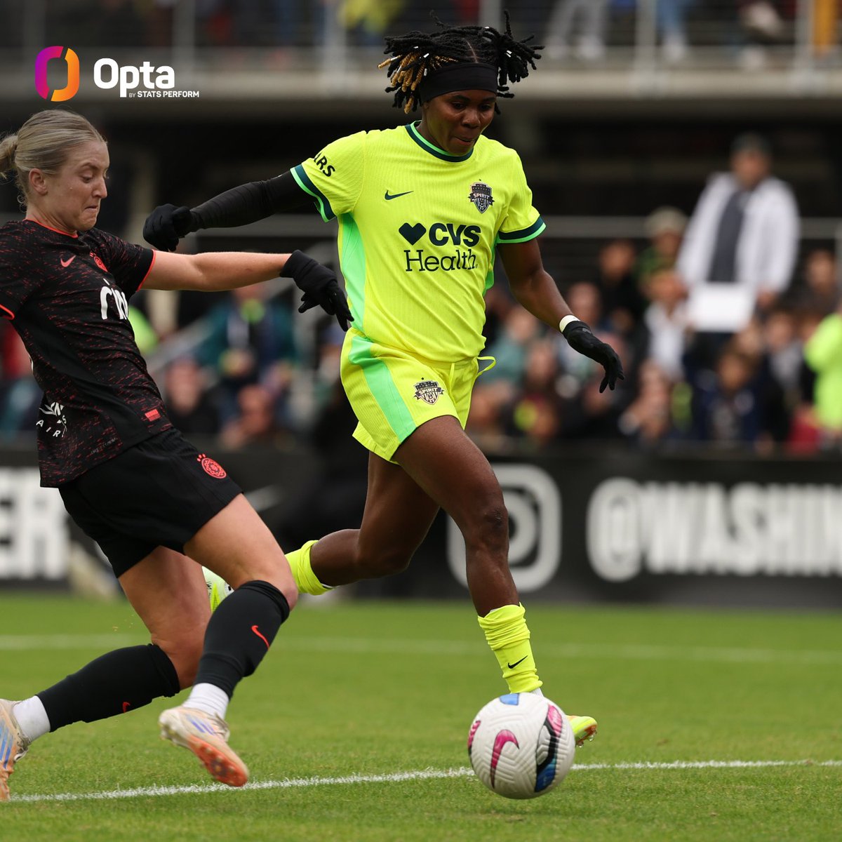 OptaJack's tweet image. 6 - @WashSpirit&apos;s winning goal was the sixth time Rosemonde Kouassi has assisted Gift Monday in all comps in 2025. The only assister-to-scorer combo to record more goals for an #NWSL team in a single calendar year was Yuki Nagasato to Sam Kerr (7 in 2018, 8 in 2019). Inevitable.