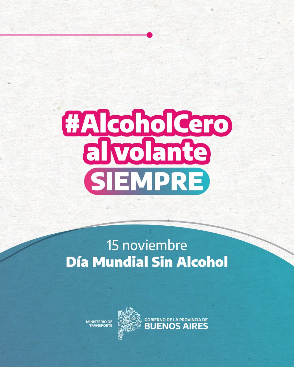 En el Día Mundial sin Alcohol, seamos responsables, si vas a conducir no tomes ❌

No pongas en riesgo tu vida ni la de los demás, una gota puede alteral tus sentidos.

#AlcoholCero al volante SIEMPRE ❤️