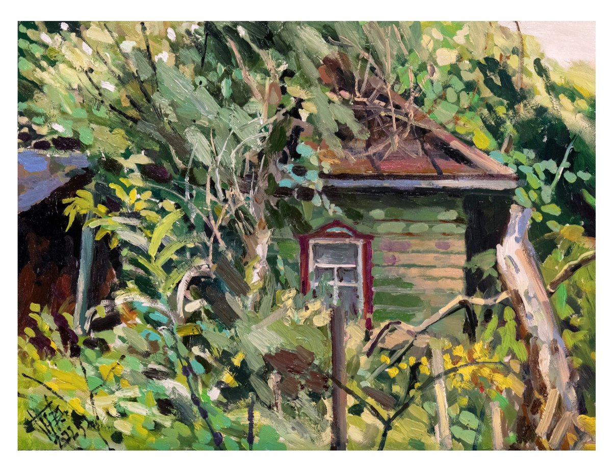 Oil on hardboard 🧡 
Oil on hardboard