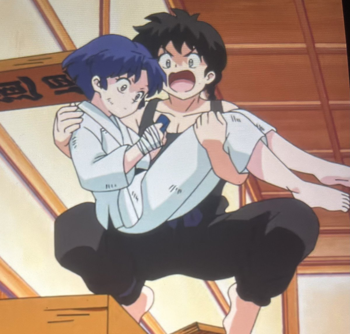 tinyconfusion's tweet photo. mappa said akane doesn’t deserve to have ranma’s feet grab her like that 😭 https://t.co/3AjREfVqxo