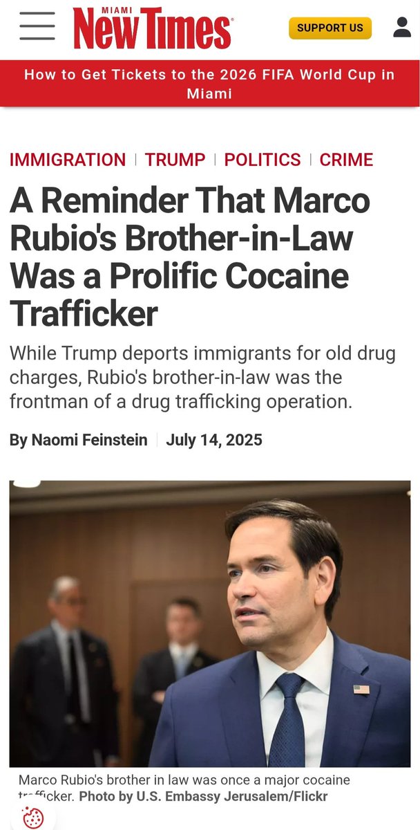<a href="/MaxBlumenthal/">Max Blumenthal</a> Marco Rubio refused to say whether he or his family received any financial assistance from his brother-in-law, who was found guilty in a high-profile 1989 trial of distributing one of the largest cocaine trafficking operations valued at $15 million.