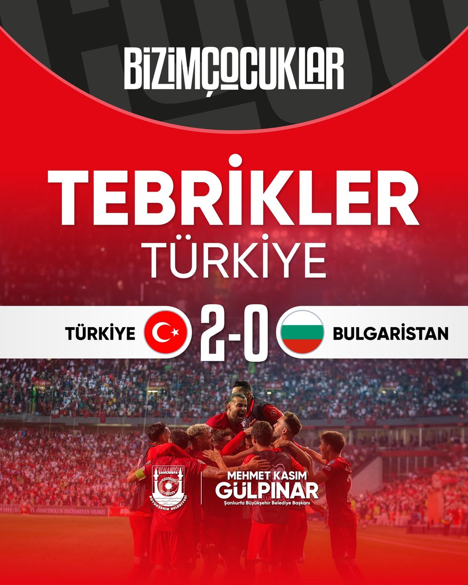 🇹🇷 FIFA Dünya Kupası Avrupa Elemeleri E Grubu'nda Bulgaristan'ı 2-0 mağlup ederek, play-off'u garantiledik.

Tebrikler Milli Takım, tebrikler #BizimÇocuklar.