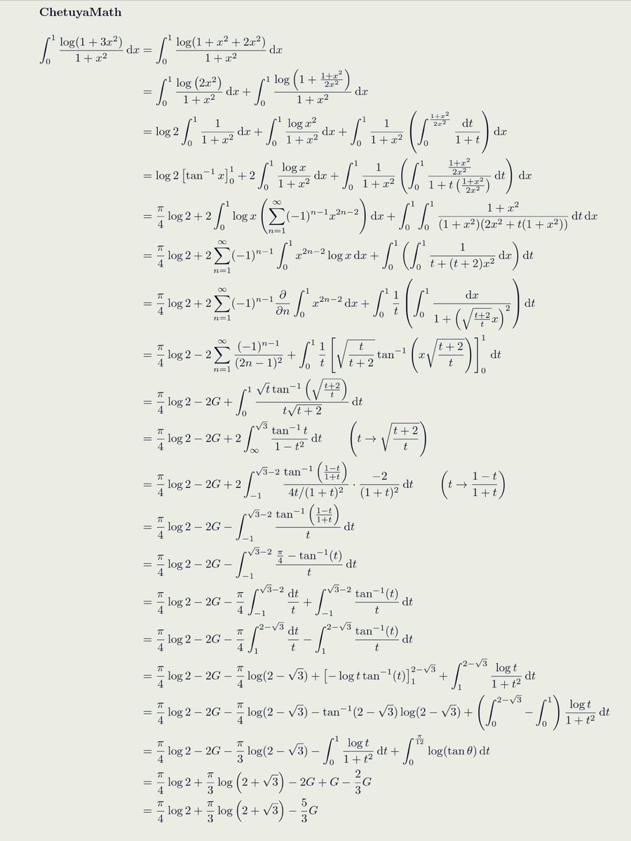 Here is the computation of the fundamental integral featured in this solution.