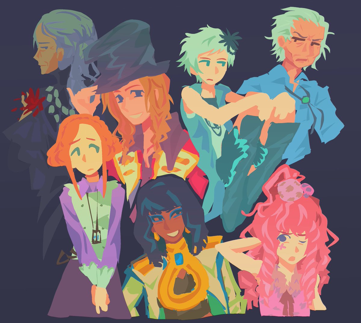 some quick #zeroescape vlr character doodles using the lasso tool
