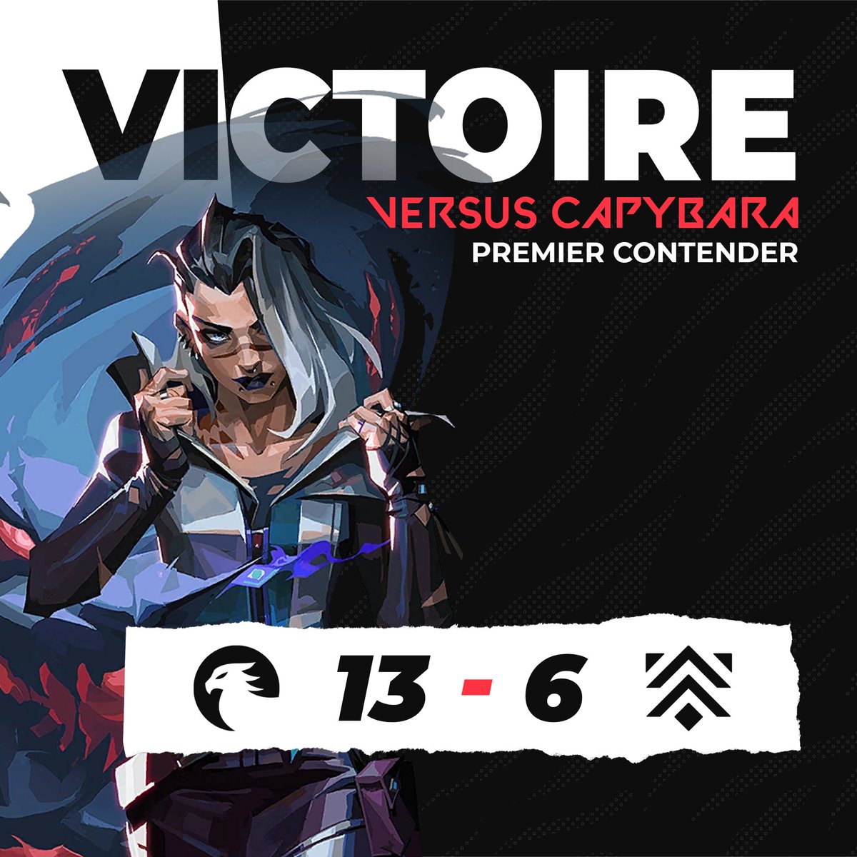 Shadow_Watch_'s tweet image. Victoire ! 🎉 Notre équipe remporte haut la main son premier match premier de se soir. #VALORANT #esport #premier