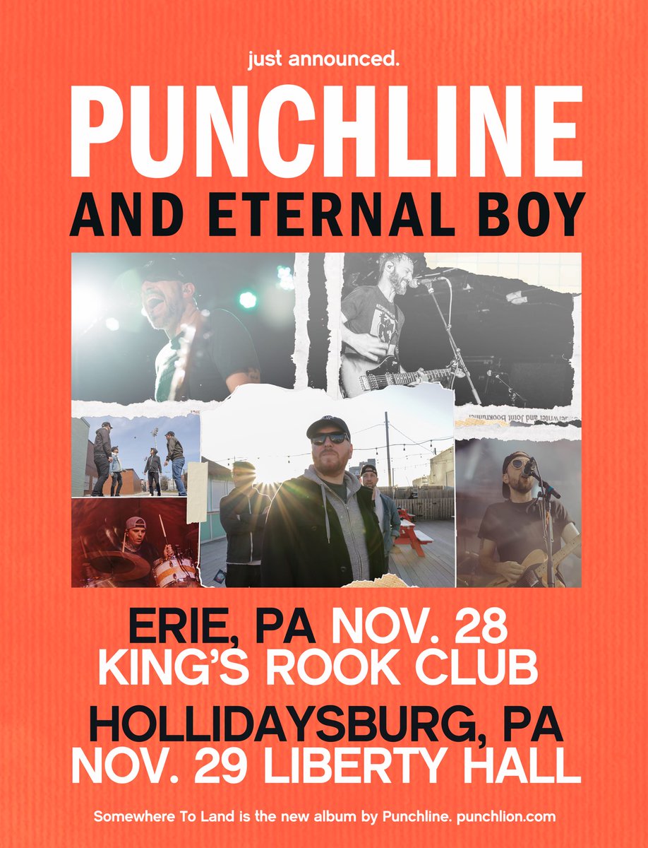 📍Erie, PA - 11.28
📍Altoona, PA - 11.29

w/ Punchline
🎟️: eternalboymusic.com