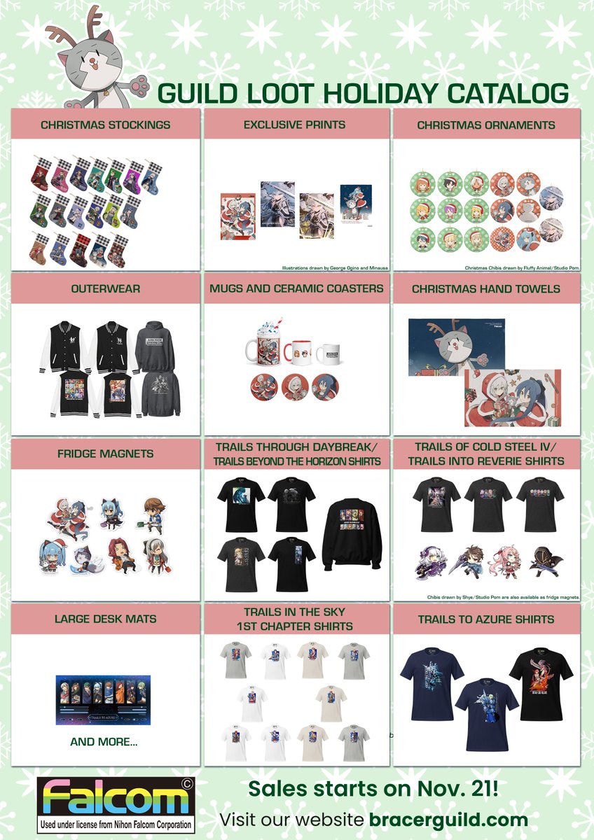 Snow's falling, lights are glowing... and Guild Loot's Holiday Catalog drops Nov 21st for your decorating needs! 🎄❄️

Packed with festive merch and exclusive surprises to make your season sparkle!

Featuring illustrators:
<a href="/studiopomss/">Studio Pom</a>, <a href="/_sukupu/">Shye / 셰</a>, <a href="/63adol/">GEORGE man</a>, <a href="/minausaaa/">みなうさ</a>
