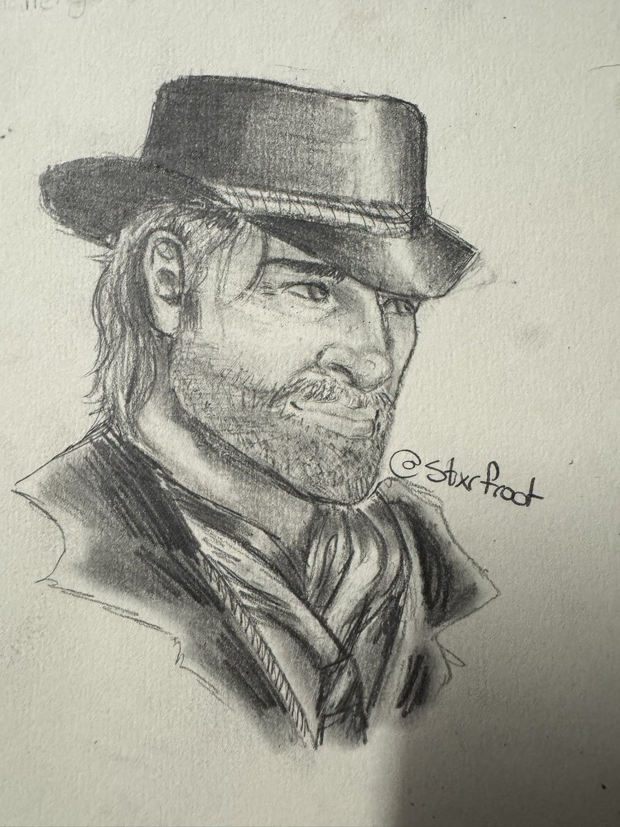 stxrfroot's tweet image. Arthur Morgan sketch moment