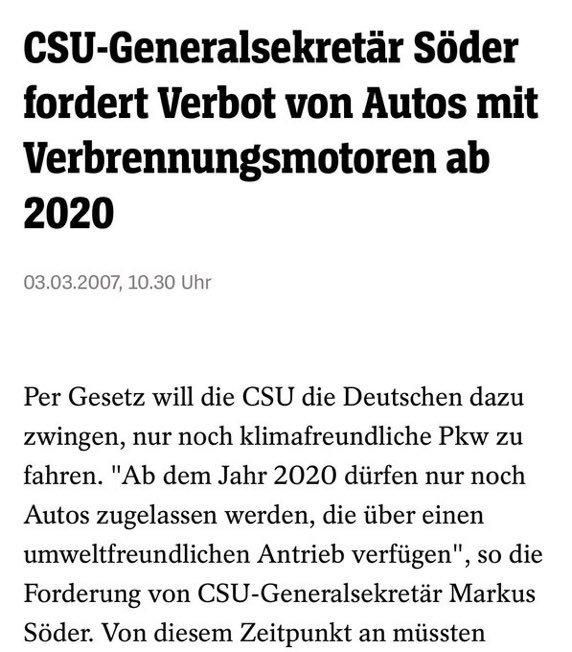 <a href="/Junge_Union/">Junge Union Deutschlands</a> <a href="/ManfredWeber/">Manfred Weber</a> Wir erinnern daran, die CDU Abgeordneten im EU Parlament haben dem "Verbrenner-Verbot" zugestimmt. 

Aber da zeigt sich mal wieder das dreiste LÜGEN Gesicht der CDU.

Lügen ist wohl die einzige tatsächliche "Kompetenz" die bei der CDU existiert!
