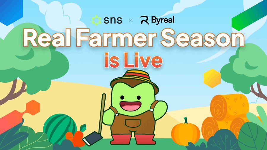 <a href="/byreal_io/">Byreal</a> just launched Real Farmer Season, and <a href="/sns/">sns.sol</a> is one of the official partner farms.

If you’re providing liquidity on the $SNS pools, you can now earn boosted rewards and let others copy your strategy for extra yield.

Farm smarter, share your link, and let the SNS